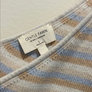 Gentle Fawn Blue and Tan Striped Tank Top